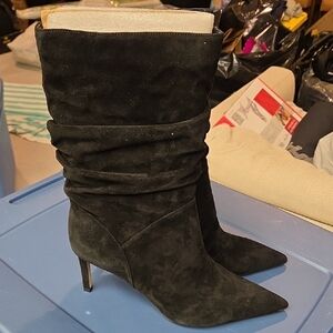 Vince Camuto Black Suede Heeled Boots